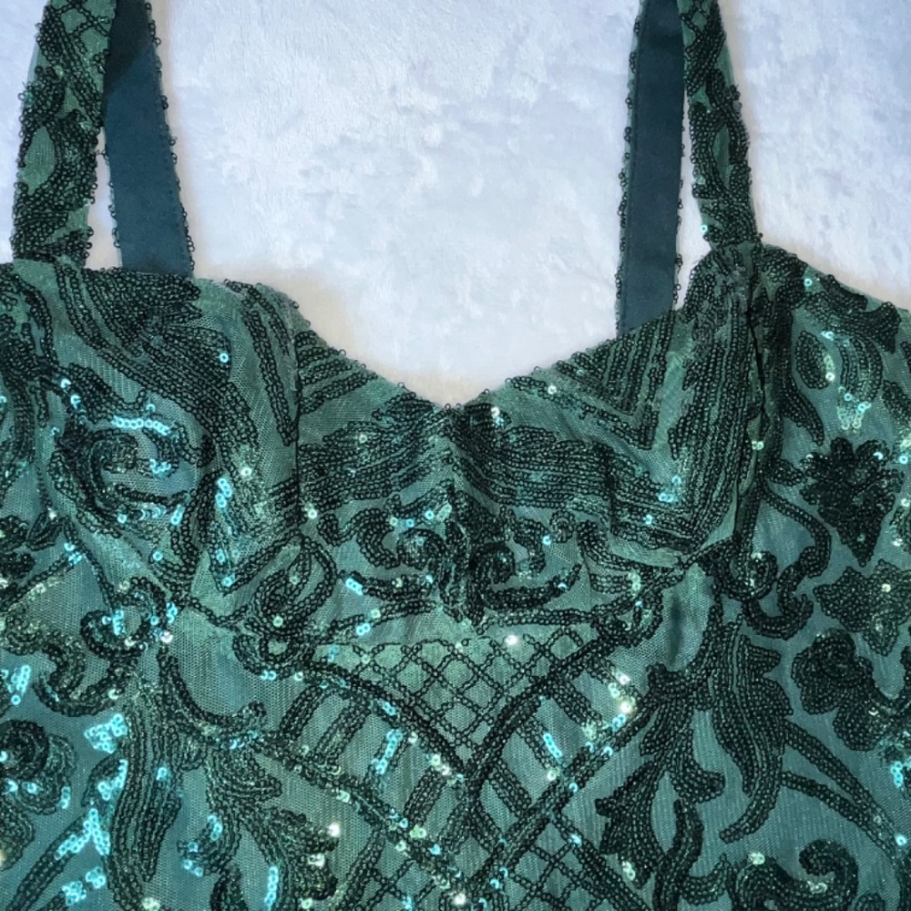 🇺🇦Lace Cocktail dress Dark Green Exclusive - Picture 4 of 11